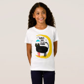月の上の猫 Tシャツ (正面フル)