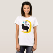 月の上の猫 Tシャツ (正面フル)