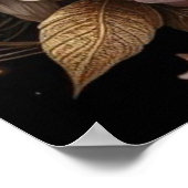 月の上の美しいスチームパンクの女性 ポスター (角)