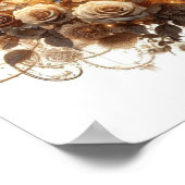 月の上の美しいスチームパンクの女性 ポスター (角)