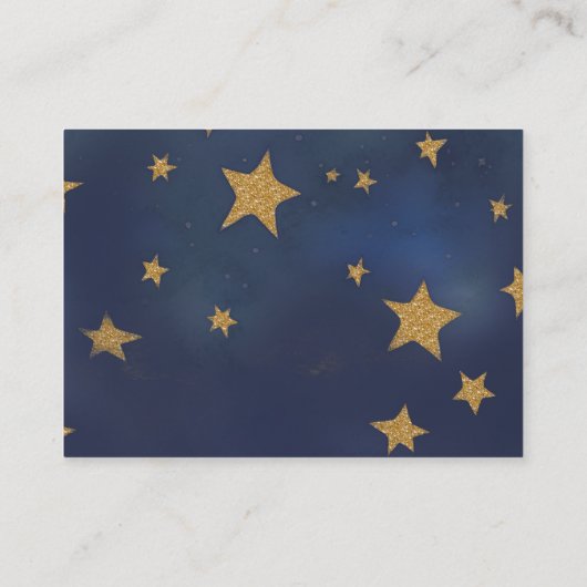 月の上の赤ちゃんシャワーおむつラッフル エンクロージャーカード (裏面)