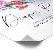 月の上の赤ちゃんシャワーおむつラッフル ポスター (角)