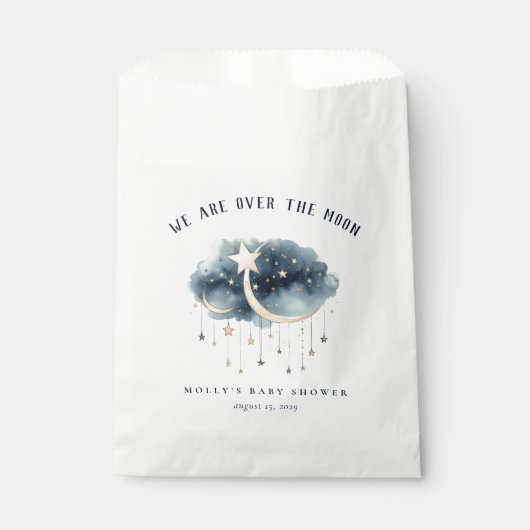 月の上の赤ちゃんシャワーのお気に入りバッグ フェイバーバッグ (正面)