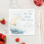 月の上の赤ちゃんシャワーナプキン スタンダードランチョンナプキン (インサイチュ)