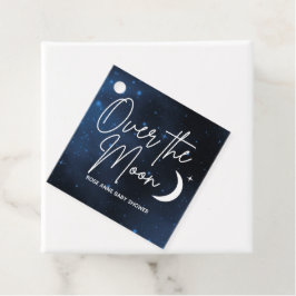 月の上の赤ちゃんシャワーパーティー パーソナライズされた フェイバータグ