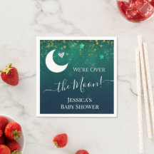 月の上の赤ちゃんシャワーペーパーナプキン