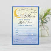 月の上の赤ちゃんシャワー招待状 招待状 (スタンド正面)
