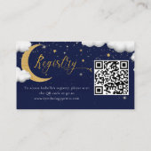 月の上の赤ちゃんシャワー本ギフトレジストリ エンクロージャーカード (裏面)