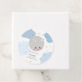 月の上の赤ちゃんシャワー青かわいい金ゴールドかわいい フェイバータグ (インサイチュ)