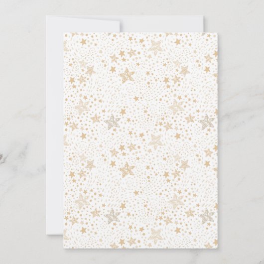 月の上の赤んお洒落坊シャワー招待状 招待状 (裏面)