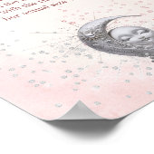 月の上の赤ん坊のシャワーどのように大きいママの腹 ポスター (角)