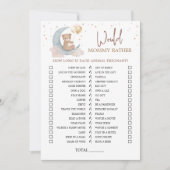 月の上の赤ん坊のシャワーはママのむしろカード 招待状 (正面)