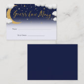 月の上の赤ん坊のシャワーは、いくつかを推測 エンクロージャーカード (正面/裏面)