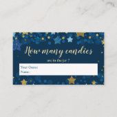 月の上の赤ん坊のシャワー何個のキャンディを囲む エンクロージャーカード (正面)