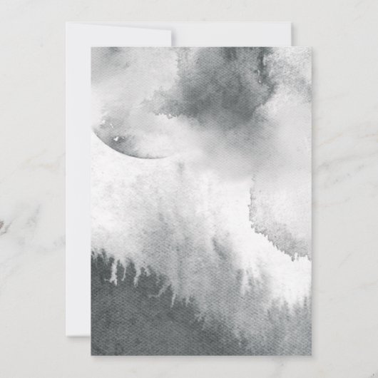 月の上の金ゴールド男女兼用の赤ちゃんシャワー 招待状 (裏面)