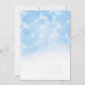 月の上の青い金ゴールド赤ちゃんシャワーサンキューカード 招待状 (裏面)