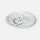 月の上の青とシルブ ペーパープレート (アングル)