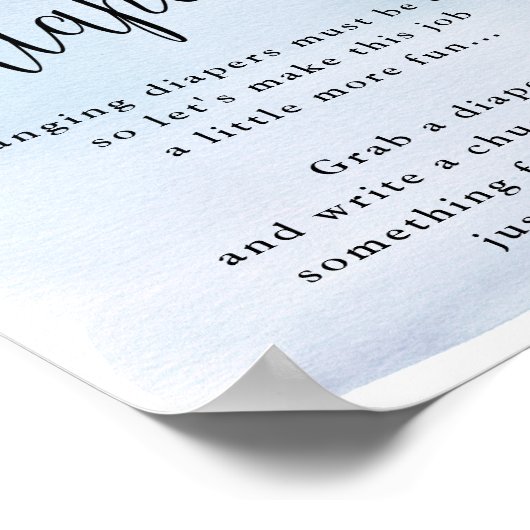 月の上の青の深夜おむつ活動Pos ポスター (角)