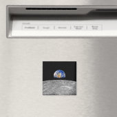 月の上を昇る惑星の地球 マグネット (インサイチュ (食洗機))