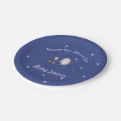 月の上カスタムにHey Didle Didle Baby Shower ペーパープレート (アングル)