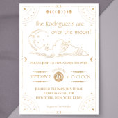 「月の上」天月と星の赤ちゃんシャワー 招待状