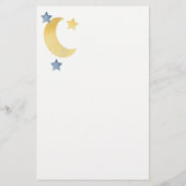 月の上，水色の月と星のゲームカード (裏面)