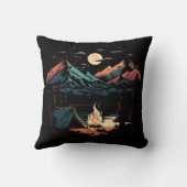 月の下でのキャンプ クッション (裏面)