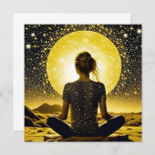 月の下での女性の瞑想 (正面/裏面)