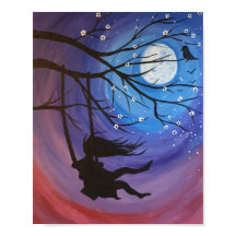 月の下でスイング