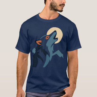 月の下で吠えるオオカミのフーディ – アルファ精神を解き放て Tシャツ