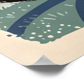 月の下で愛キスをするする猫たち ポスター (角)