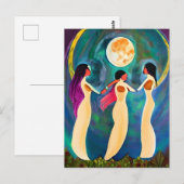 月の下で神が祝福 ポストカード (正面/裏面)