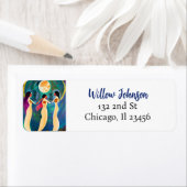 月の下で神が祝福 ラベル (インサイチュ)