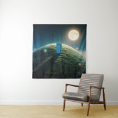 月の下のドア – シュールな夢のコアアート タペストリー (インサイチュ)