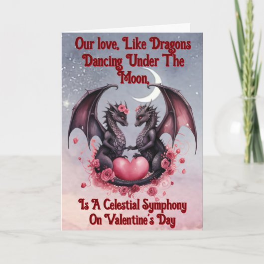 月の下のドラゴンのような私たちの愛の名前を追加 カード (正面)