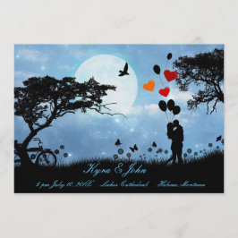 月の下のロマンチックな結婚式