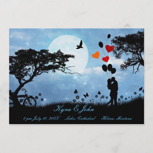 月の下のロマンチックな結婚式 (正面)