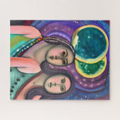 月の下の二人の女性 ジグソーパズル (横)