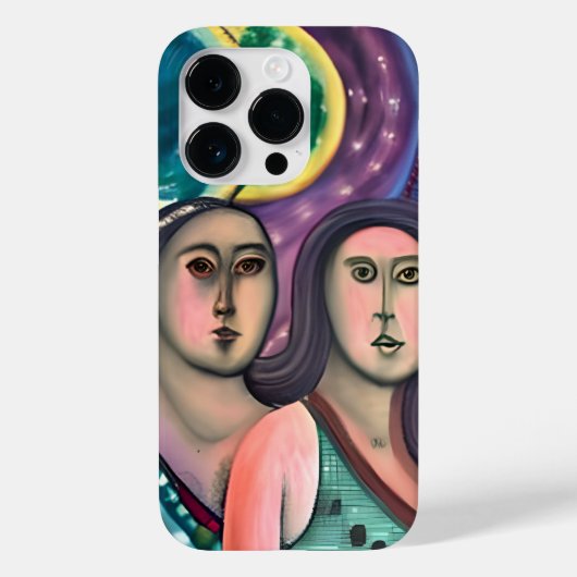 月の下の二人の女性 Case-Mate iPhoneケース (裏面)