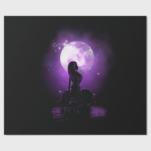 月の下の人魚 ラッピングペーパー (フラット)