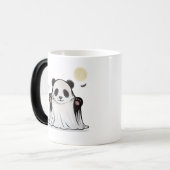 月の下の可愛いゴーストパンダ モーフィングマグカップ (正面左)