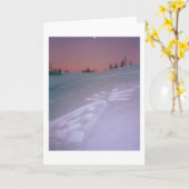 月の下の天使 カード (黄色い花)