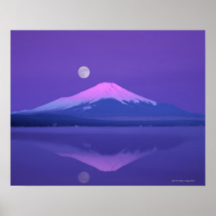 月の下の富士山 ポスター
