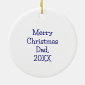 月の下の海に照らされた船 セラミックオーナメント (裏面)