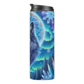 月の下の神秘的な狼の頭 タンブラー (回転右)