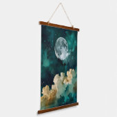 月の下の雲 吊り下げ型タペストリー (傾斜あり)