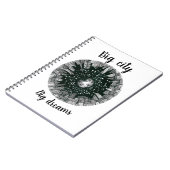 月の下の黒と白のパノラマシティ ノートブック (左側)