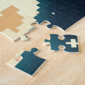 月の下の8ビットハロウィンカボチャ ジグソーパズル (側面)