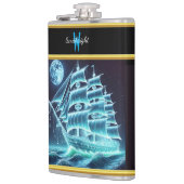 月の下を航海する魅惑の海賊白熱［赤熱］光を放つ船 フラスク (左)