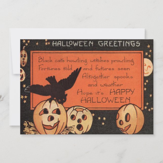 月の中でハロウィーンのカボチャのちょうちん・カボチャ・フクロウの男を笑わせる (正面)